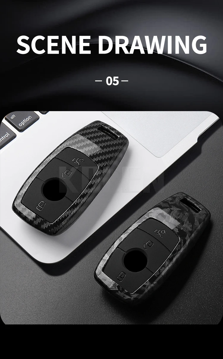 ABS Carbon Faser Stil Auto Schlüssel Fall Abdeckung Für Mercedes Benz A C E S G Klasse W177 W205 W213 X167 W222 CLA GLE GLB GLS AMG Maybach – Detail 8