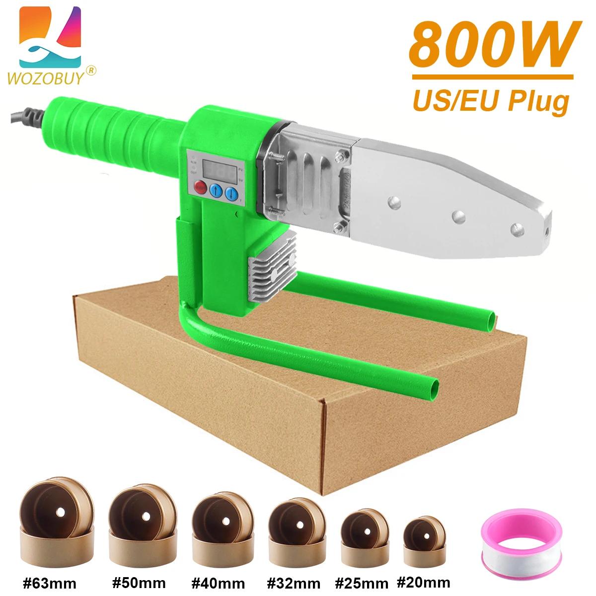 800/1000W Plastic Pipe Welding Machine 110V/220V Home Professional Hot Melt Tool Pipe Welding Tools Suitable For PB/PE/PPR Up To