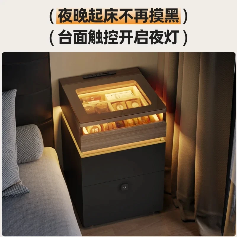 Mesa de cabeceira simples e moderna casa quarto armário recarregável