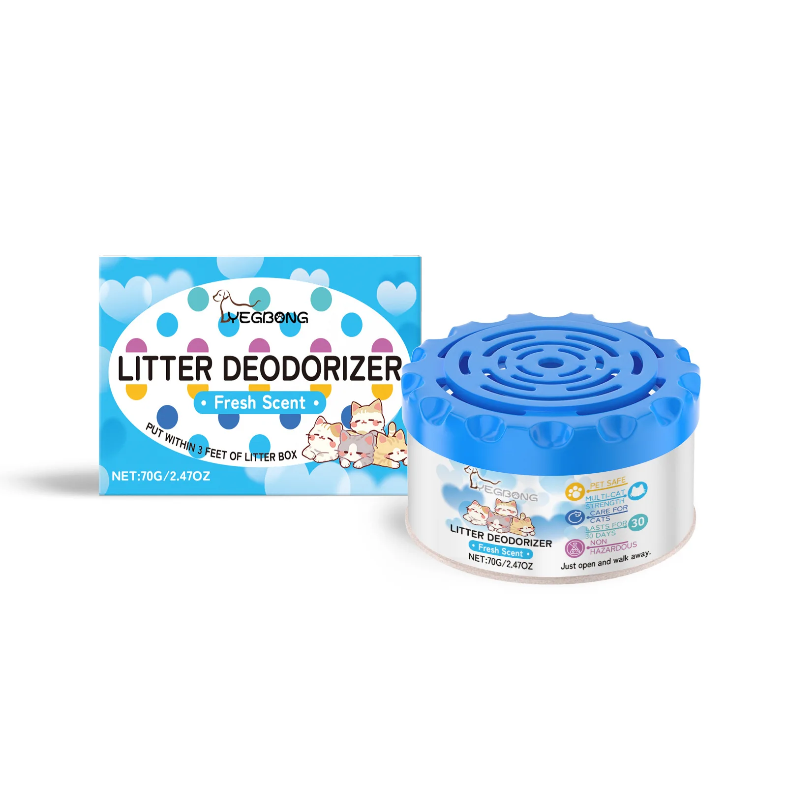 Pet Litter Deodorizer Flavors Aromatic Air Freshener Urine Smell Remover Odor Absorbing Litter Odor Eliminator Cat Deodorant Gel