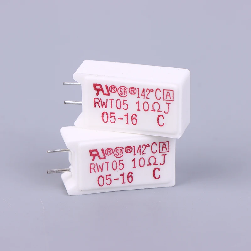Resistência 2PC com proteção de temperatura RWT05 6,8ΩJ 142 ℃   Resistor 5W 6,8 Ohm