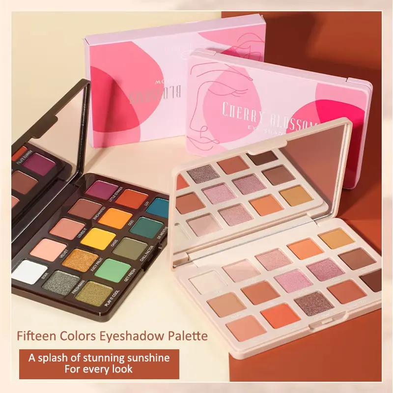 

15 Colors Eyeshadow Palette Matte Glitter Eyeshadow Shiny Long Lasting Eye Shadow Pallet Eyes Make Up Palette Cosmetics.