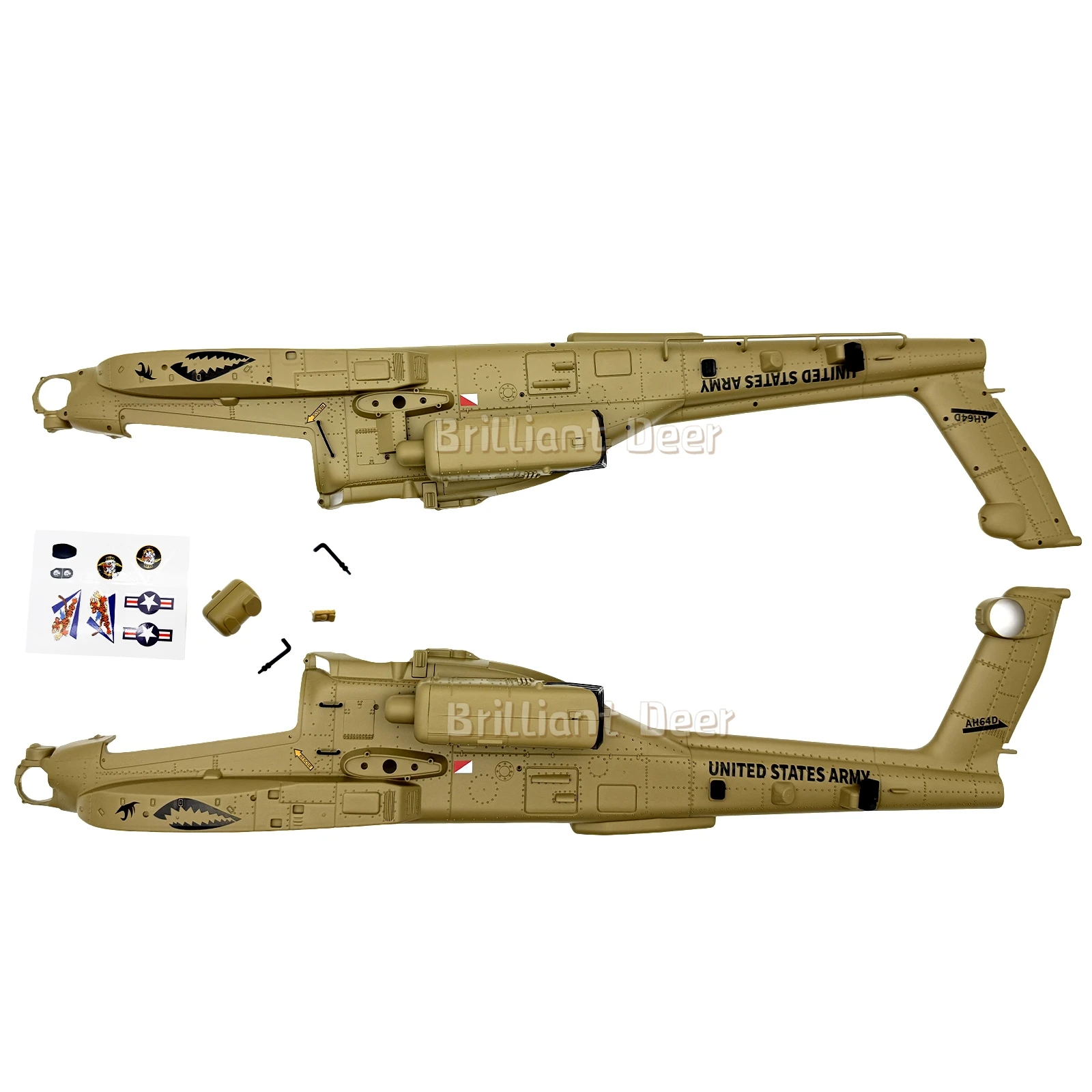 YUXIANG F11H AH-64 Apache GPS Helicopter Original Parts Blade Grip Rotor Head Fuselage Landing Skid