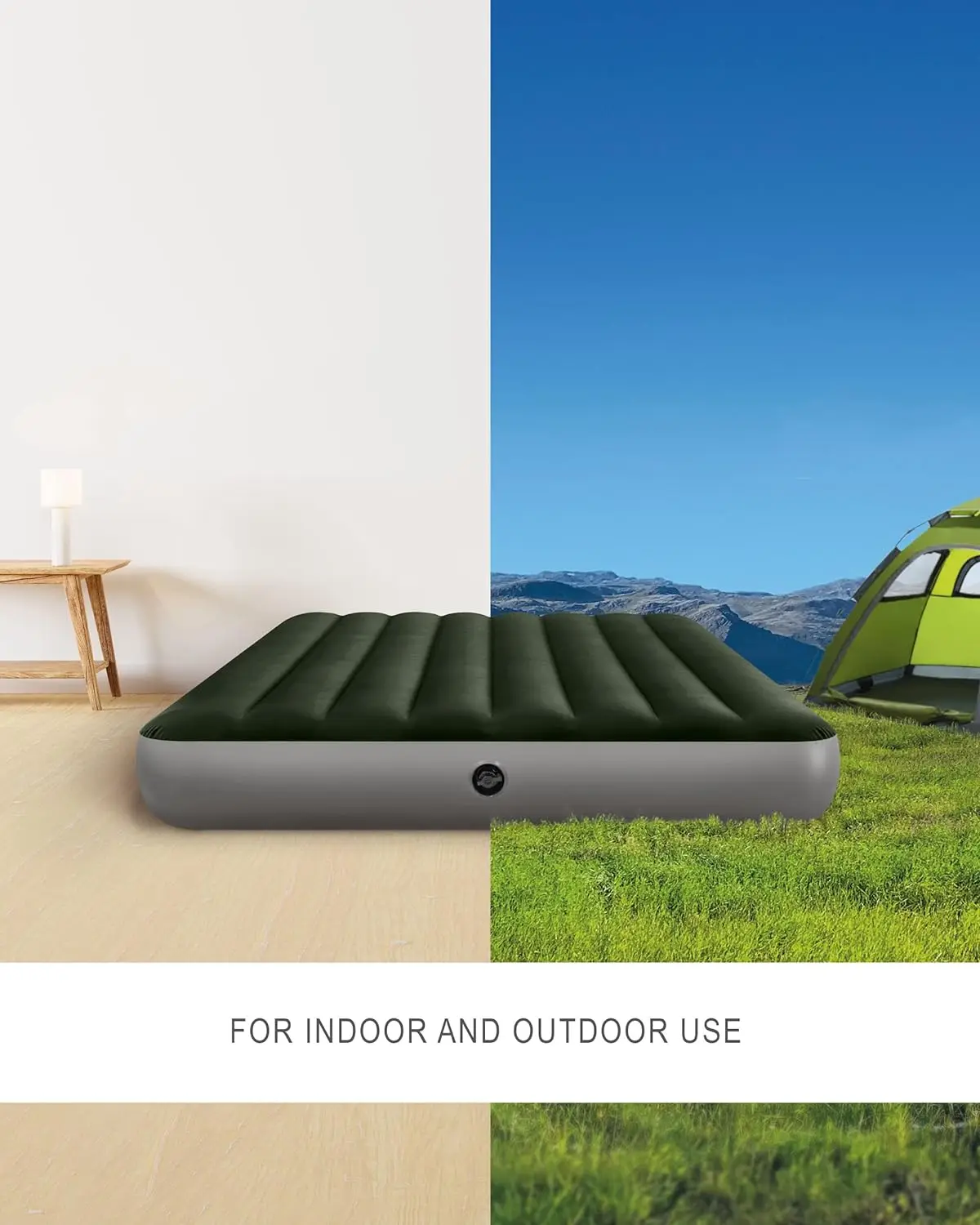 Outdoor Double Air Mattress, Household Air Mattress Floor, Thickened Air Bed, Portable Charge Air Pump, 191cm