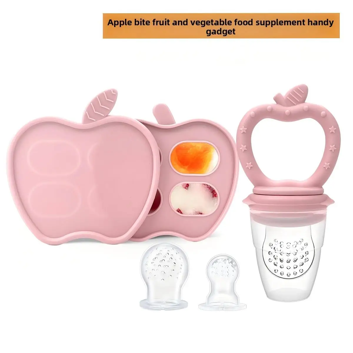 New Apple Teething Popsicle to prevent babies from eating their hands, silicone fruit food supplement, juice teether