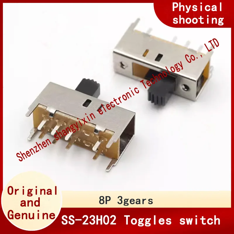 8P 3speed sliding switch Audio power amplifier radio recorder switch SS-23H0-G9 HandleToggle switch 2P3T double-row