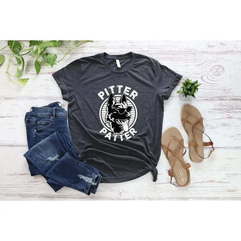 Pitter Patter T Shirt German Shepherd Arch Let'S Get At'Er Lets At Er