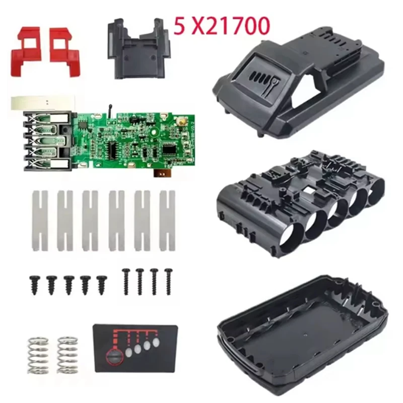 Charging Protection Plate 5-Cell Lithium-Ion Battery Plastic Case Suitable for 18V Lithium Battery Case-A63M