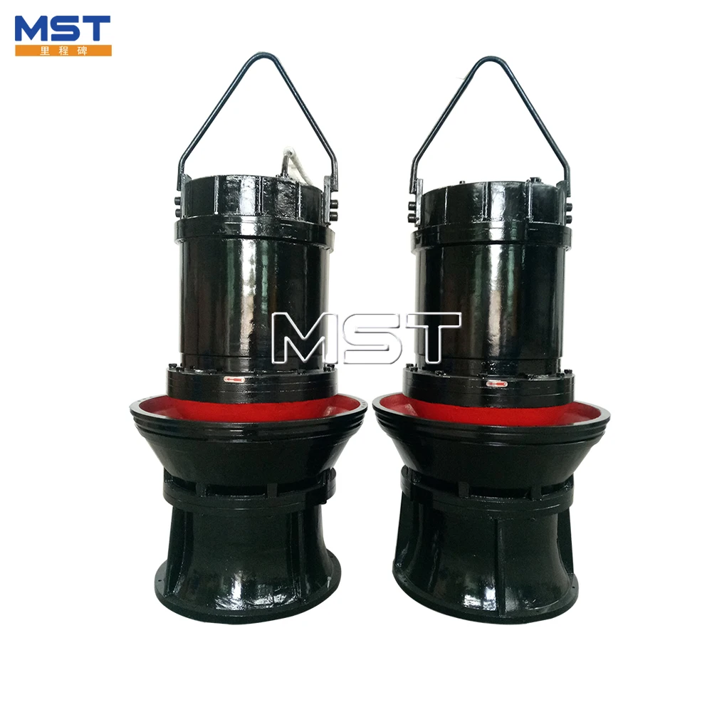 Electric large flow submersible vertical axial flow pump