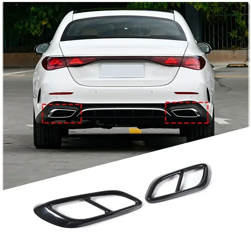 

For Mercedes Benz E Class CLE W214 2024-2025 Car Exhaust Muffler Exhaust Pipe Cover Trim Car Accessories(Sport Version）