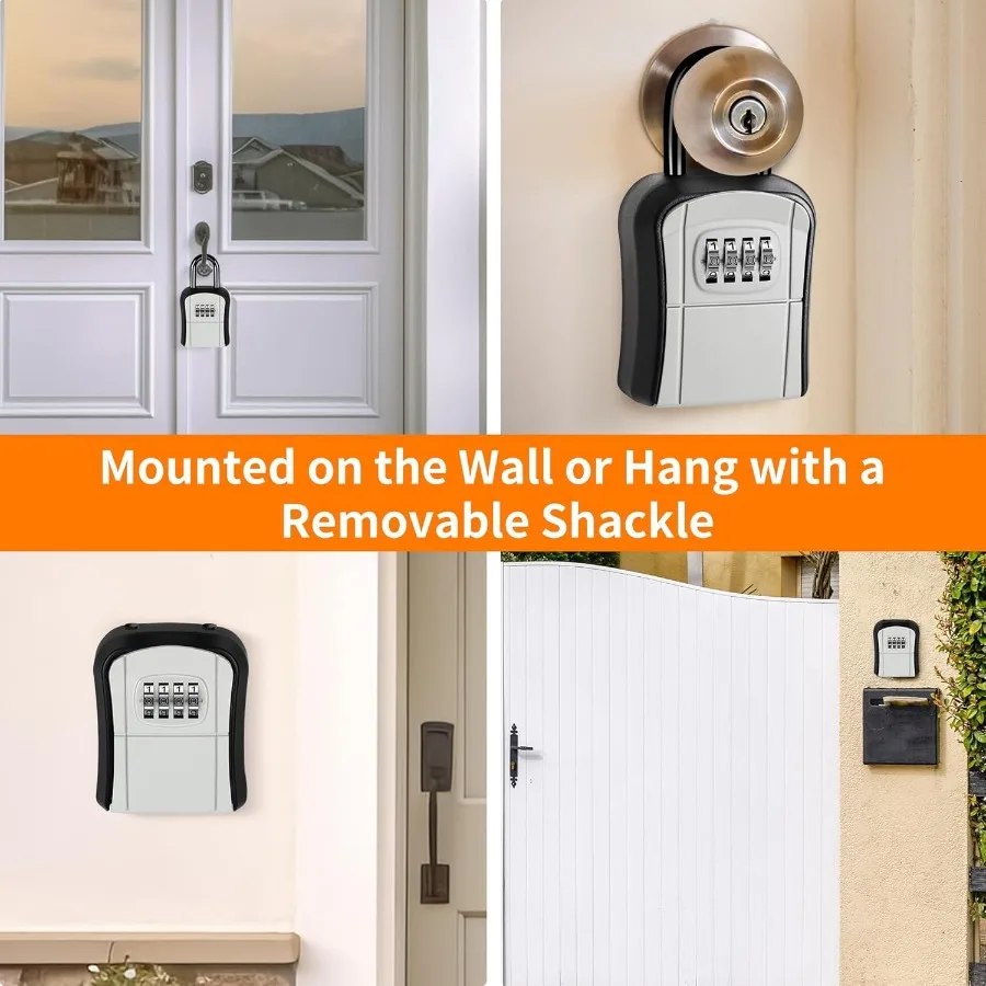 Портативный замок для ключей с надежным держателем для ключей, сейф для внутреннего и наружного использования, идеально подходит для гаража, сада, магазина, устойчивый к атмосферным воздействиям дизайн
