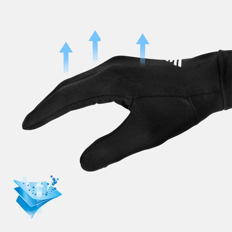 SFK Black Motorcycle Gloves Liner Summer Breathable Ice Silk Texture Sweat Absorption Quick Drying Riding Gears Accessories