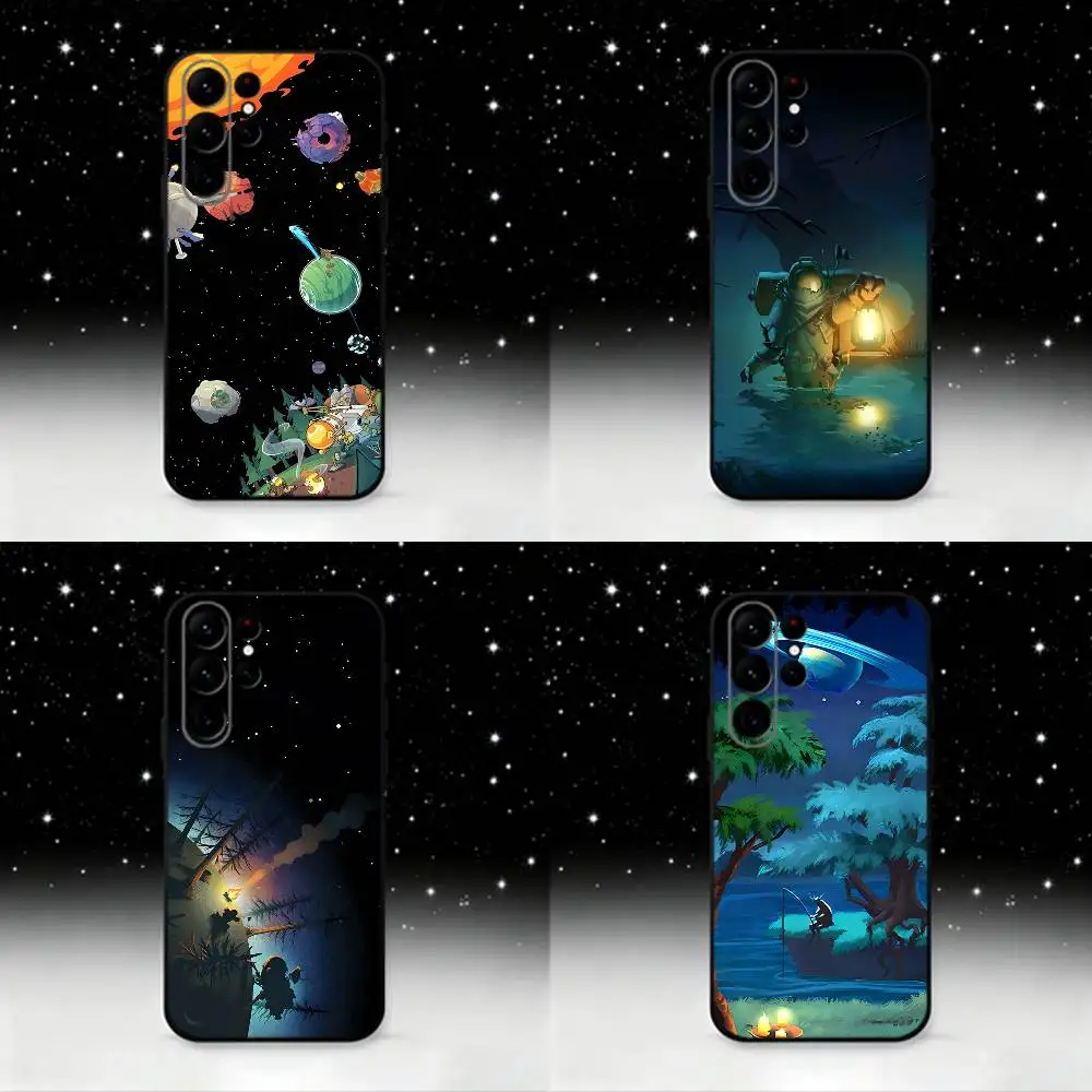 

O-Outer Wilds Game Phone Case For Samsung S25,S24 Ultra,S20,S30 plus,S22 plus,S23,S30 Ultra 5G Silicone Black Shell