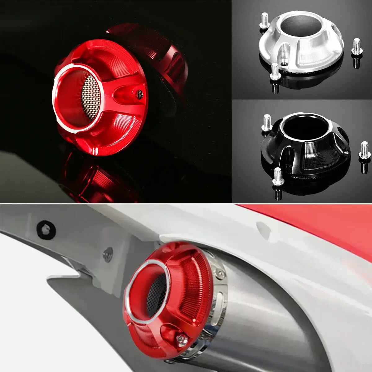 Motor Parts Exhaust Power Tip Muffler With Screen Arrestor Aluminum For Honda CRF110F CRF 50F 70F 80F 100F Motorcycle Accessorie