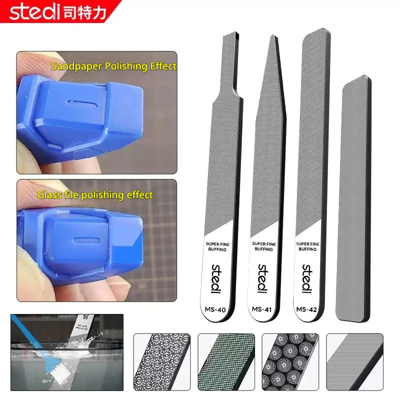 

Stedi MS-40~46 Glass File Grinding Tools #320~#1000 Mesh Washable & Durable for Military Model Polishing File Tool