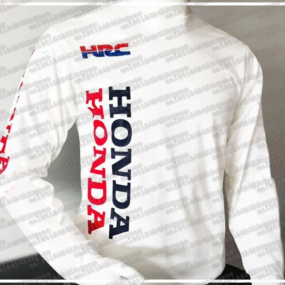 

Джерси для мотоцикла Honda, рубашка для гоночной команды, байкерское снаряжение для верховой езды, спортивная одежда, повседневная уличная одежда, официальный заводской гоночный топ