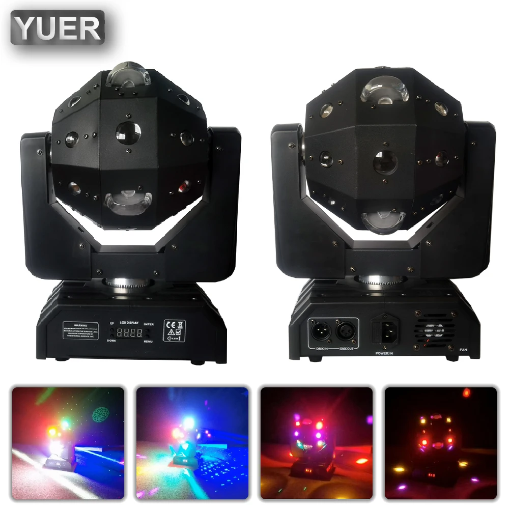 

LED Moving head ball laser beam strobe Pattern 4 in1 football roller moving heads DMX infinite rotation LED disco DJ ball light