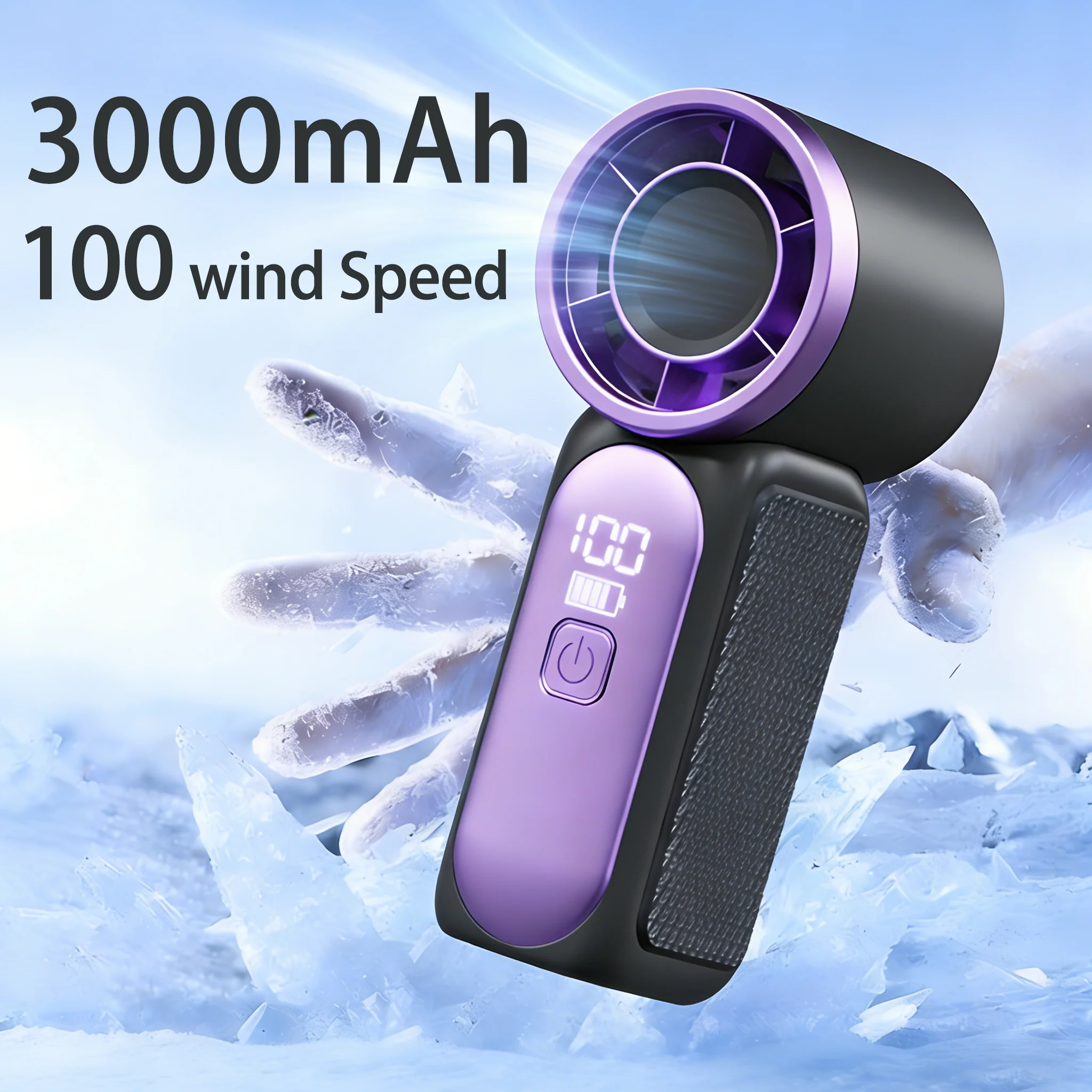 Long Lasting Turbo Mini Handheld Fan USB Rechargeable Portab