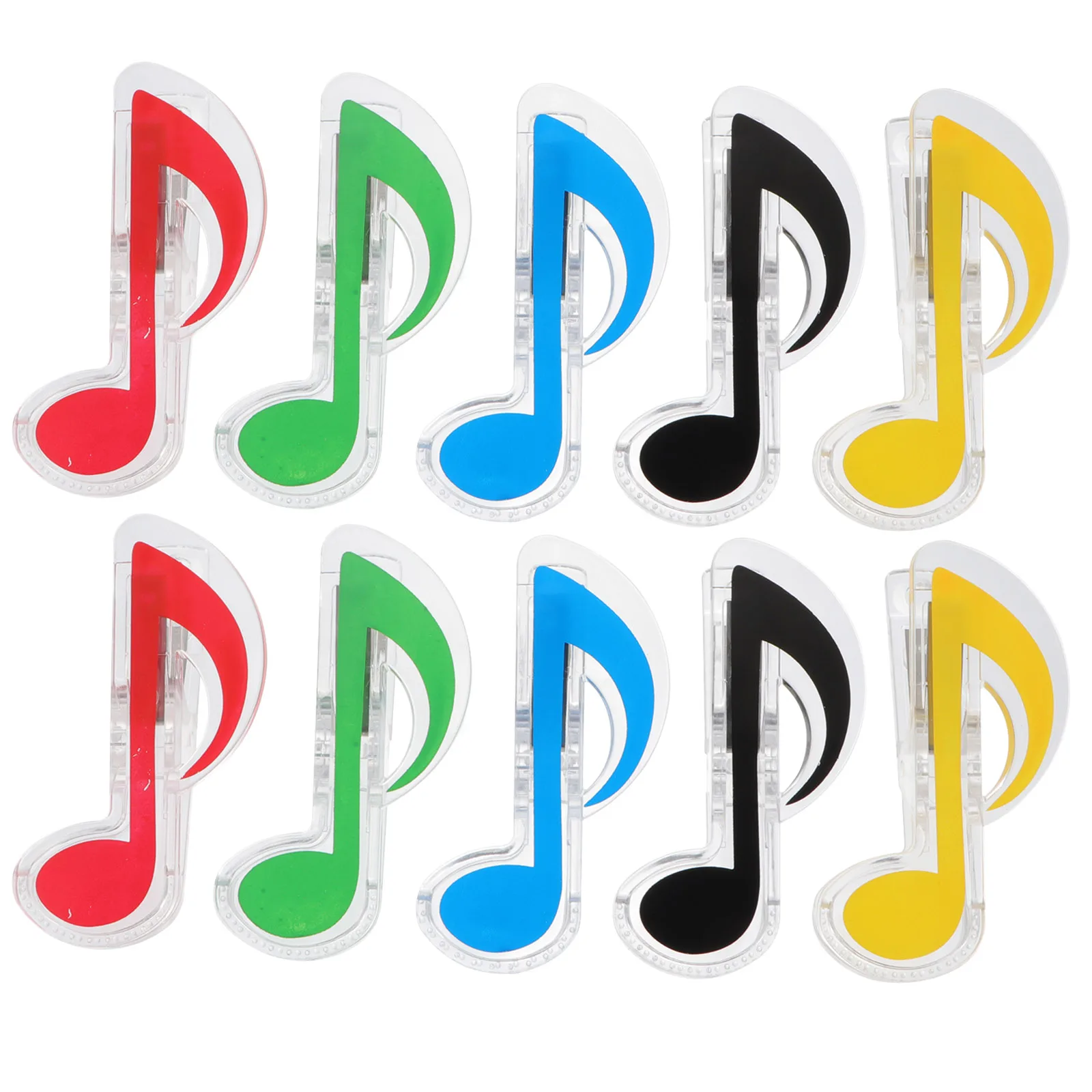 

10 Pcs Piano Score Clip Clips Stationery Colorful Paper Book Note