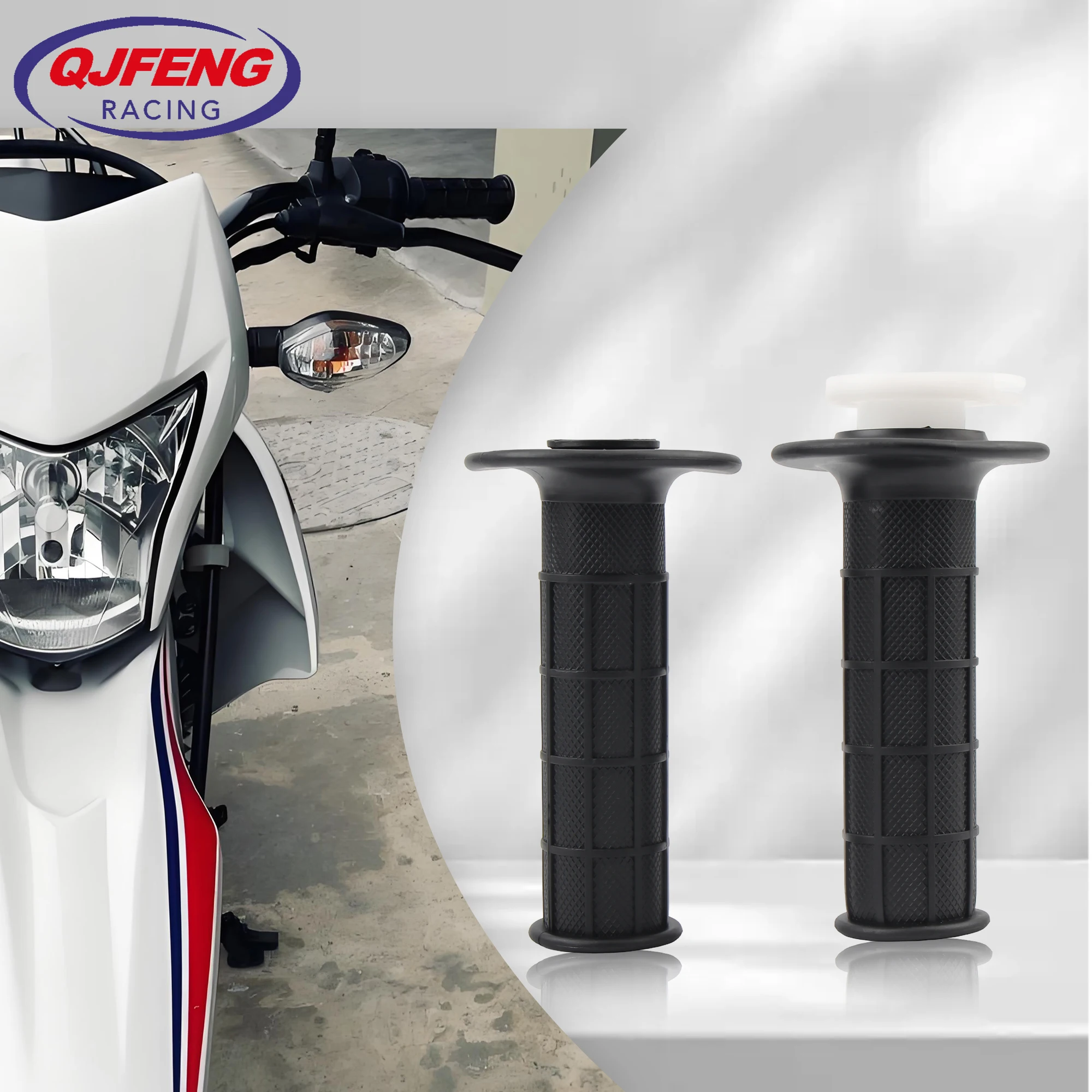 

ATV UTV 22mm Motorcycle Throttle Hand Grips Black For Yamaha Honda Kawasaki 110-250CC Dirt Pit Bike Scooters Accessories
