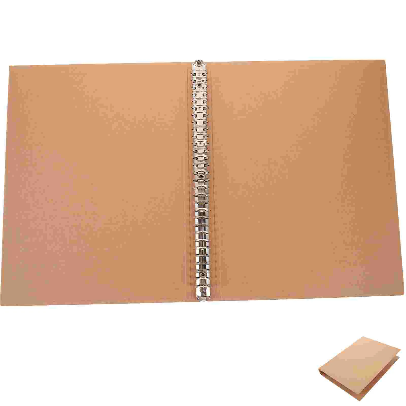 Loose-leaf Book Cover Hard Hand Account Notebook 4 Ring Binder A4 Binders Wallet