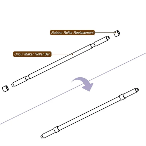 Imagen 2 del producto ABKO-rodillos de goma de repuesto (6 uds) para Cricut Maker/Maker guía de 3 alfombrillas para accesorios Cricut