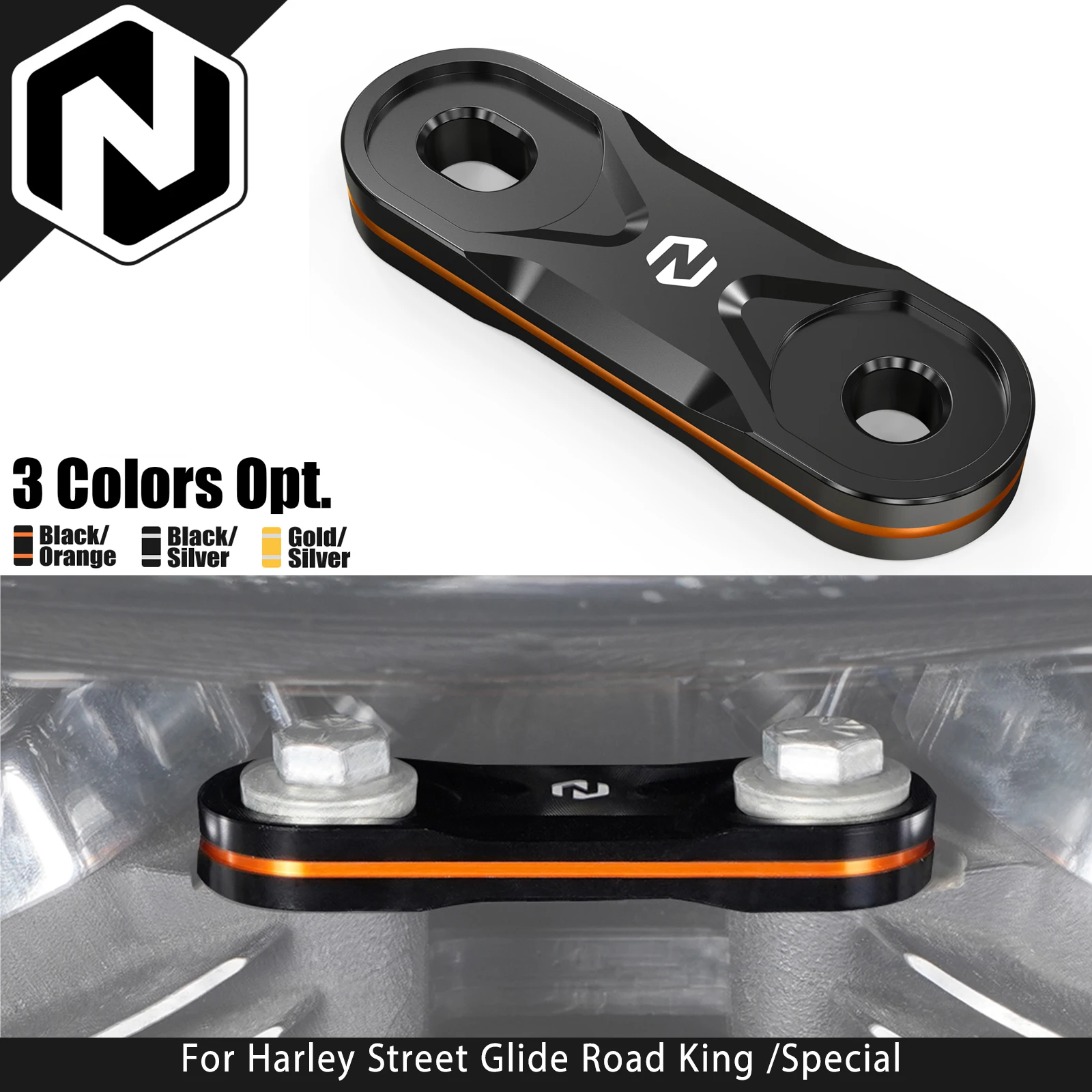 NICECNC Kit de Eliminación de Bocinas y Soporte de Reubicación para Harley Street Glide, Road King/Special 2017-2023, Electra Glide, Tri Glide