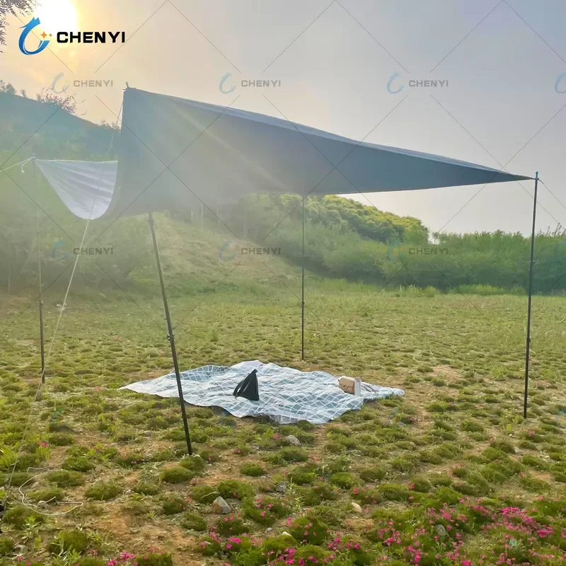 Outdoor Camping Sunshade Carbon Fiber Telescopic Camping Tent Poles /Portable Tarp Awning Extendable Poles With Quick Lock