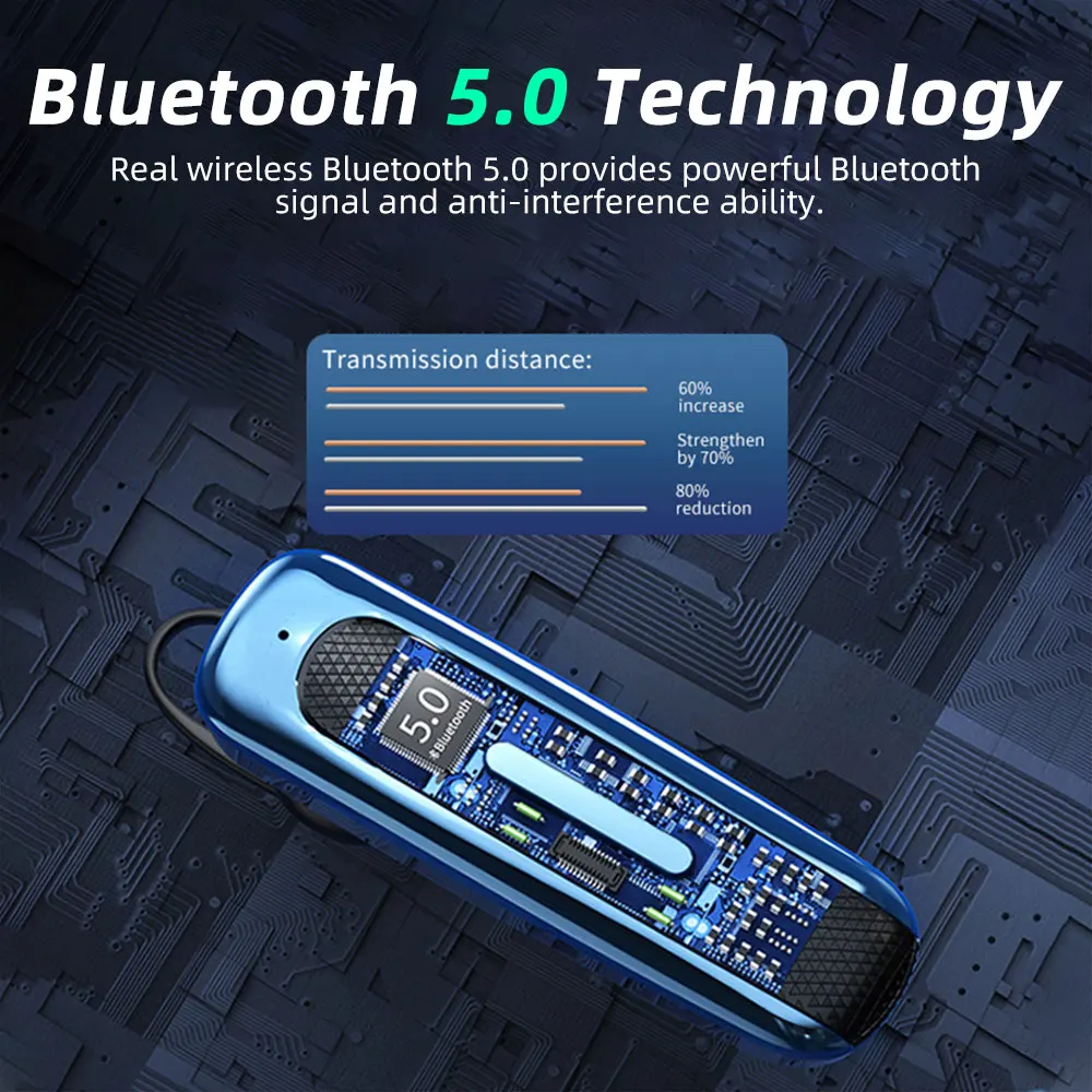 Không Dây Kinh Doanh Tay Tai Nghe Chụp Tai Bluetooth V5.0 Tai Nghe Có Micro Đơn Móc Tai Thể Thao Chống Nước Driver Tai Nghe Nhét Tai