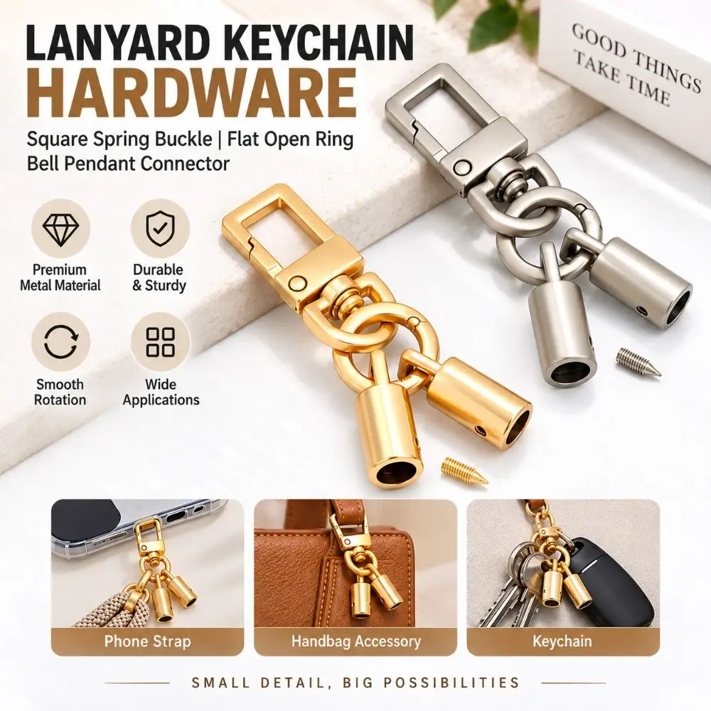 Fashion Rust-Proof Lobster Clasps Alloy Rotatable Leather Cord End Caps Sturdy Lanyard Hardware Jewelry Accessories