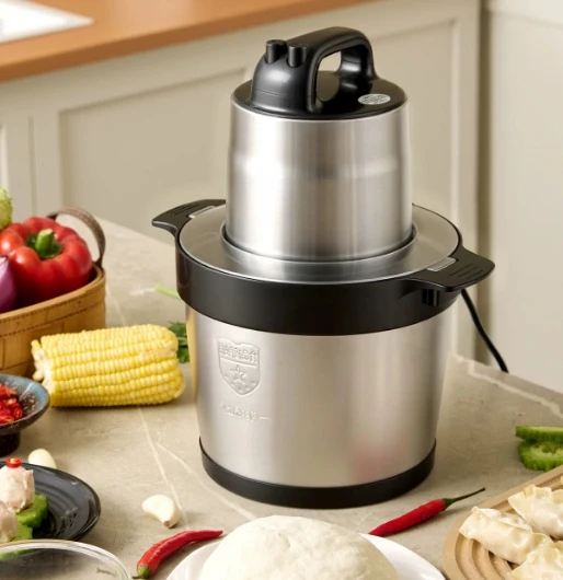 6L Stainless Steel Automatic Square Design Electric Meat Grinder Multi-Speed Home Commercial Use Portable Meat Processing