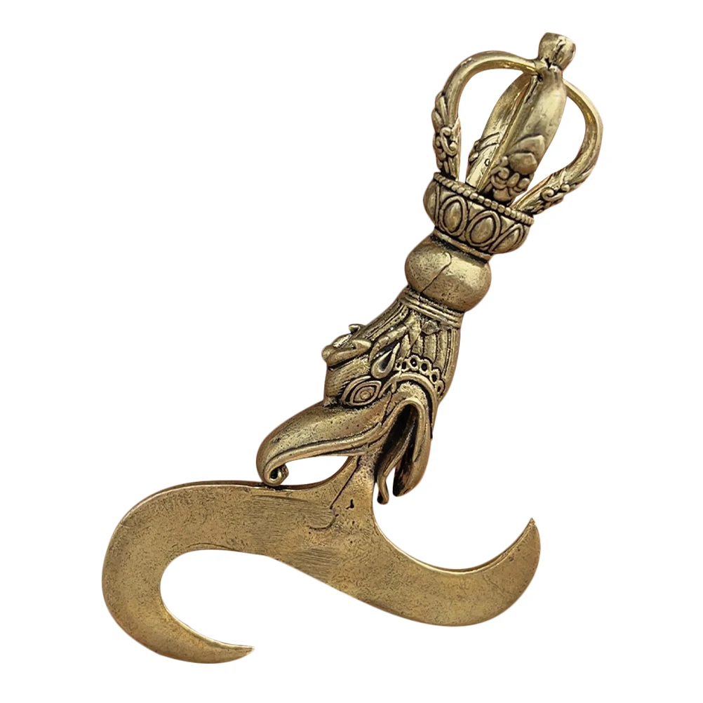 

1pcs Exquisite Copper Silver Plated Vajra Pestle Ornament Tibetan Brass Craft Retro Metal Keychain Pendant Diy Hanging Charm