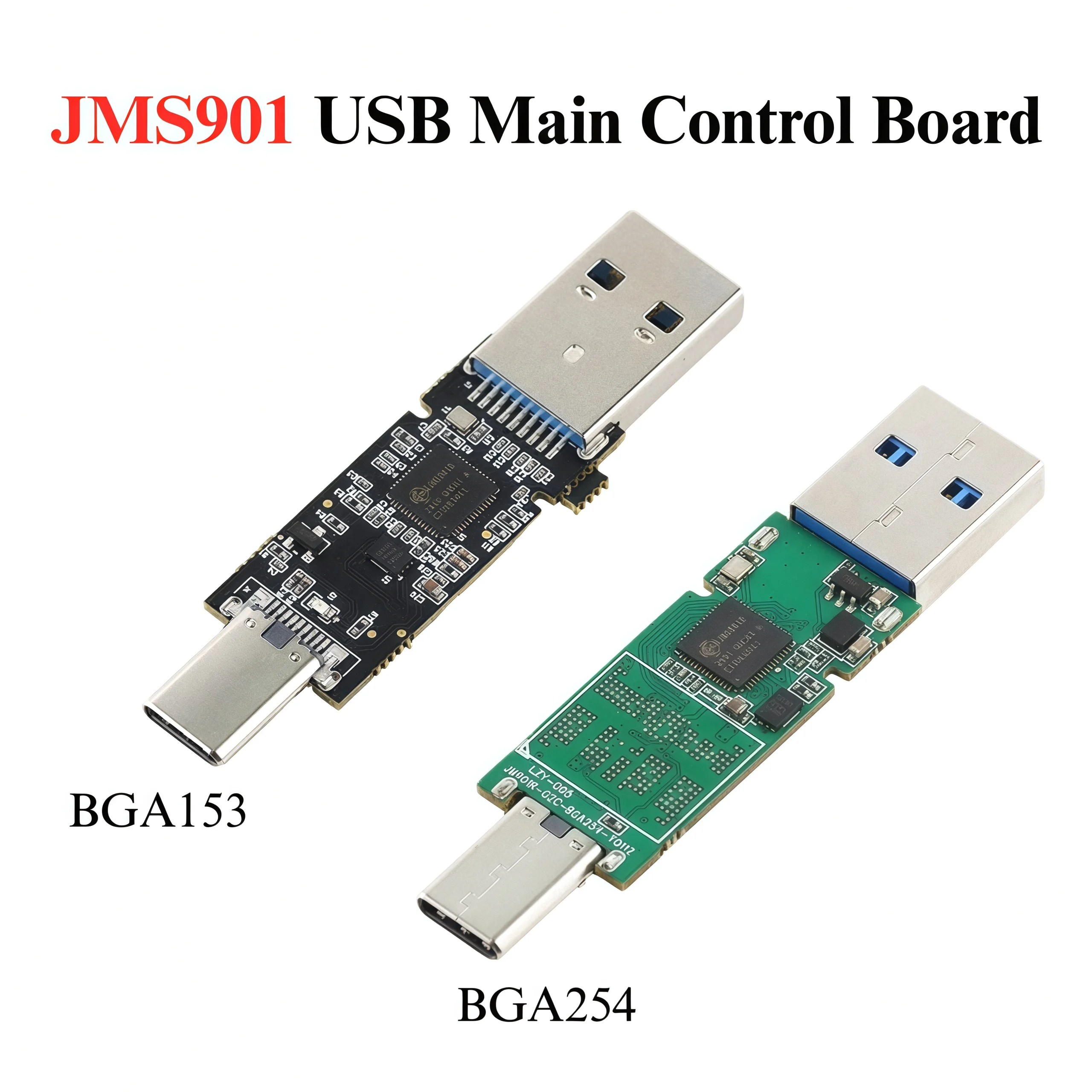 Płytka sterująca USB do układu USF 2.0 2.1, szybki USB 3.1 Type-C z podwójnym interfejsem, BGA153 BGA254, do lutowania, JMS901