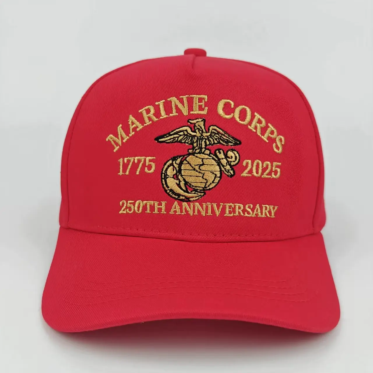 Offizielle Baseballkappe zum 250. Jubiläum des U.S. Marine Corps - Gestrickt mit 1775 - 2025 Logomuster, Verziert mit dem Amerikanischen F – Detail 8