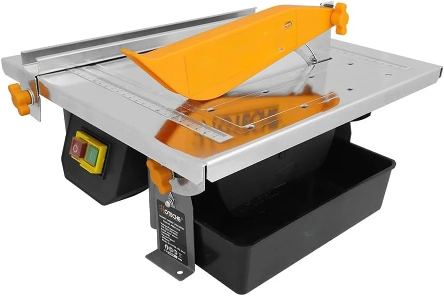 7-Inch Wet Tile Saw - 5A Motor Adjustable Cutting Depth Tile Cutter with Water Reservoir