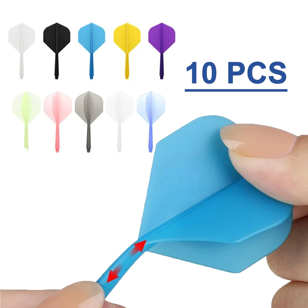 10Pcs Darts Flights 2BA Standard Size Durable Plastic Dart Tails Professional Replacement Dart Accessories​ for Tip Dartboards