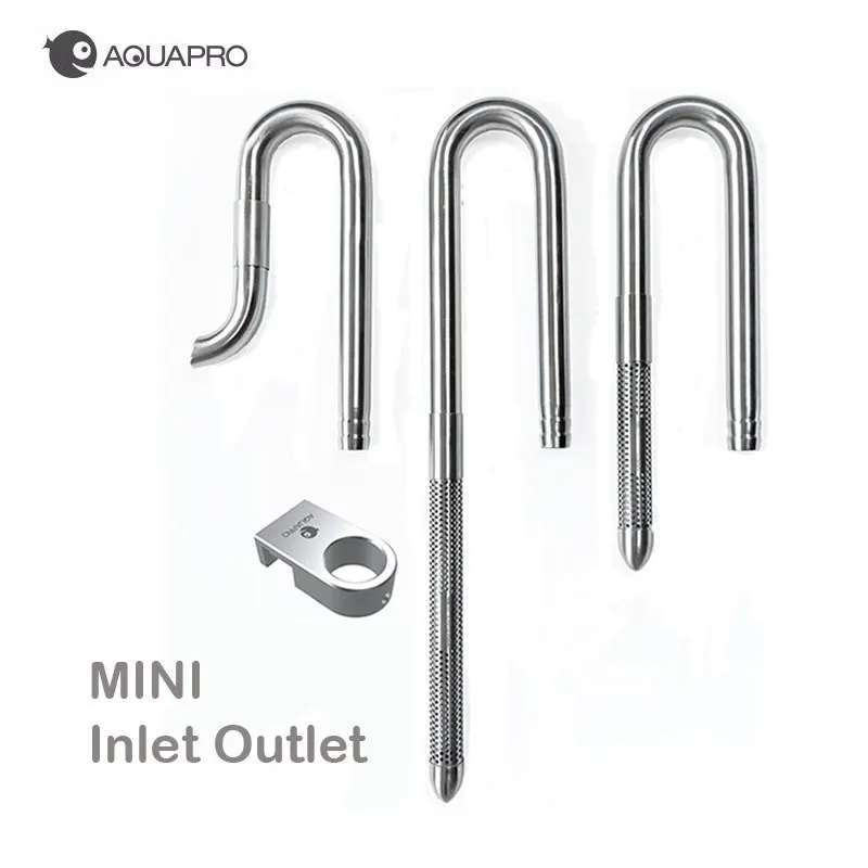 Mini Fish Tank Inlet Outlet Filter Aquarium Pipe Fishbowl Stainless Steel Shrimp Accessories Water Filtration Supplies Equipment