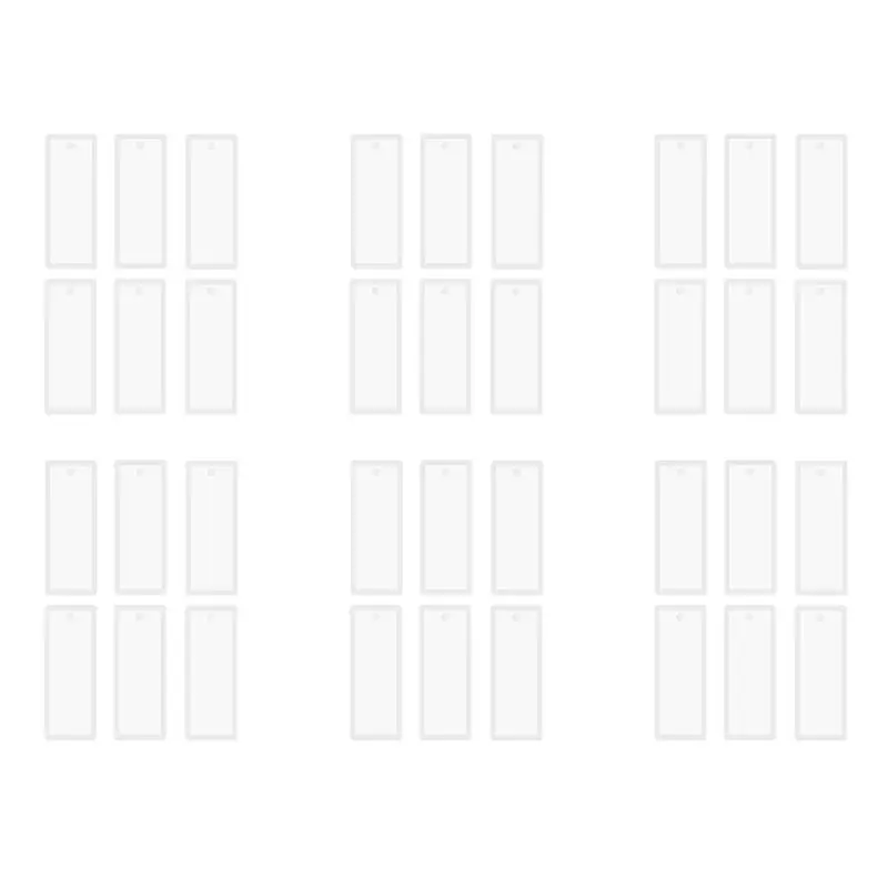 36 Pcs 3.7 Inch Rectangle Silicone Bookmark Mold DIY Bookmark Mould Making Epoxy Resin Jewelry Craft Transparent Mold-B61B