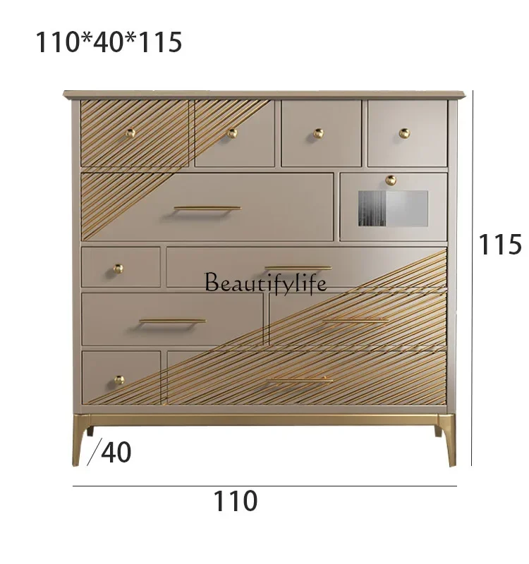 1*Affordable Luxury Style Storage Modern Minimalist Living Room Entrance Cabinet American