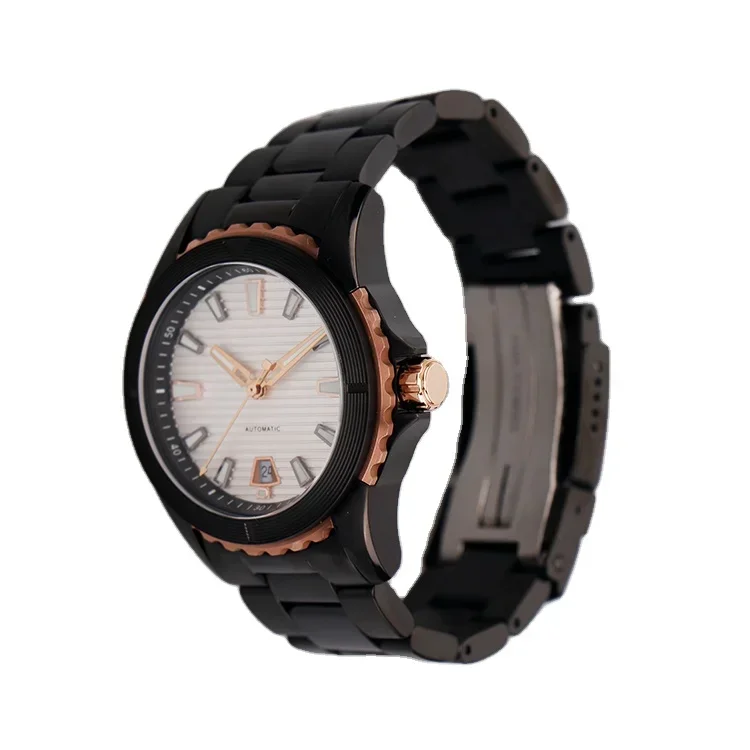 Automatic Luxury Stainless Steel Sports Watch For Men With Luminous Functions Auto Date Display And See-Through Oem Watch