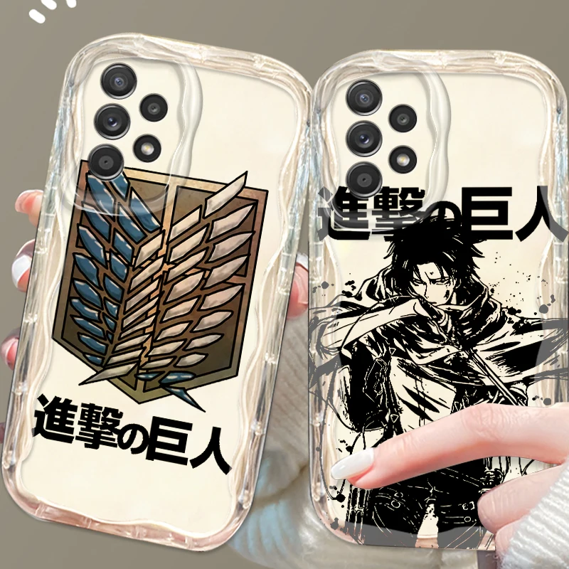 Anime Attack On Titan Art For Samsung A55 A54 A53 A52 A35 A34 A33 A32 A25 A24 A23 A22 A21S A15 A13 A14 5G Wave Oil TPU