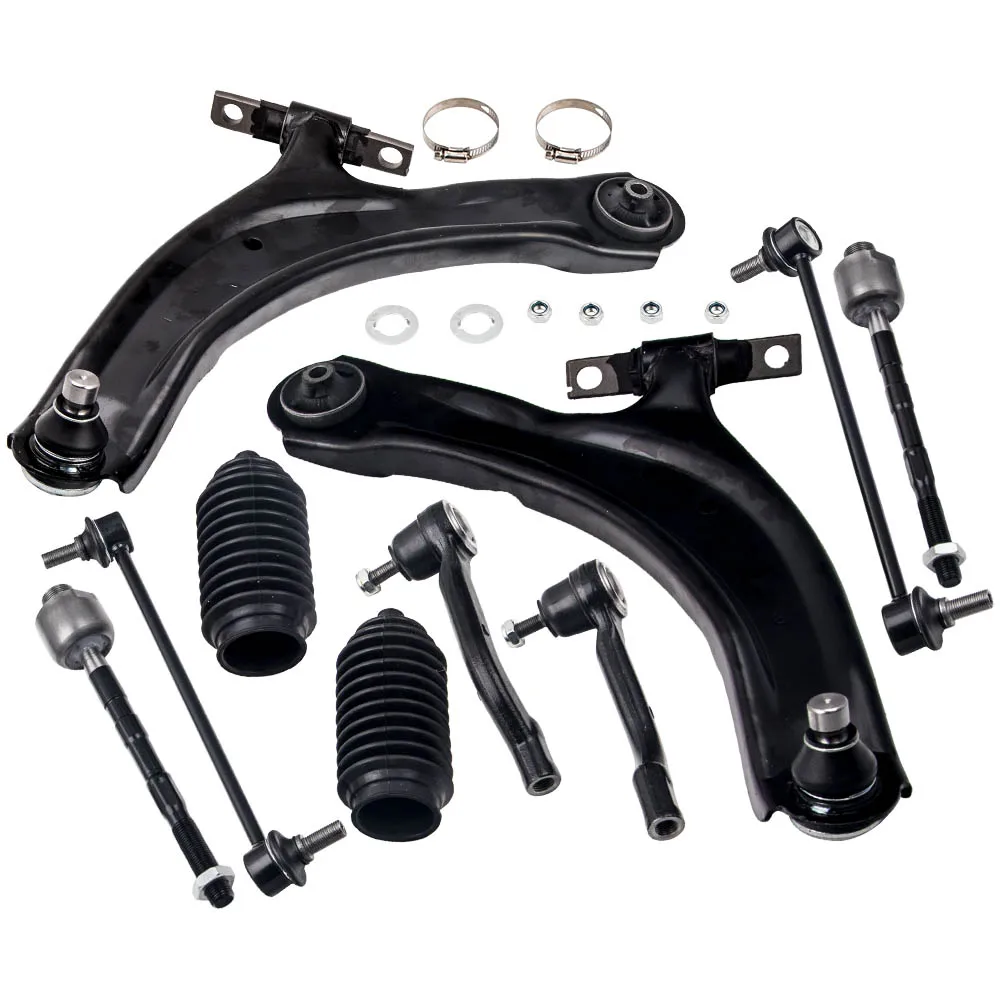 MaXpeedingrods Suspension 10 Pcs Front Lower Control Arm Tie Rod Sway Link For Nissan Rogue 2008-2013