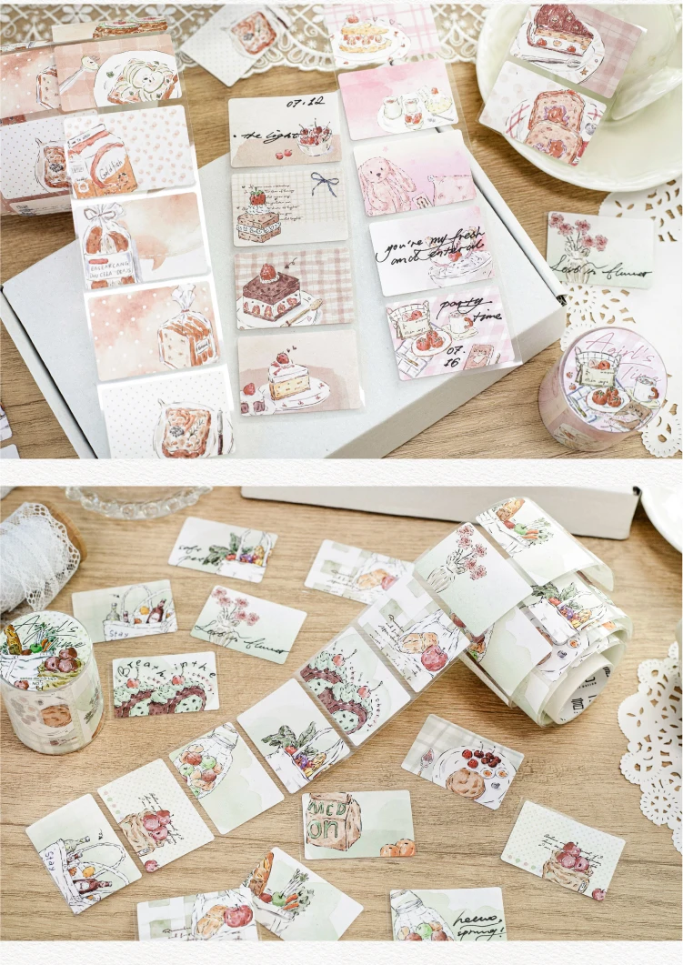 Journal GO 5cmx2m The Maiden's Hour Vintage Floral Sticker Tape Weißes Kraftpapier Dekorative Aufkleber für Scrapbooking Journal – Detail 11