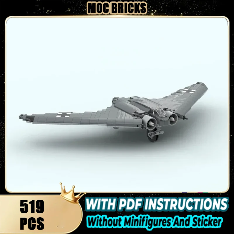 

Military Aircraft Model Moc Building Bricks 1:38 229 V3 Fighter Technology Modular Blocks Gifts Christmas Toys DIY Sets Assembly