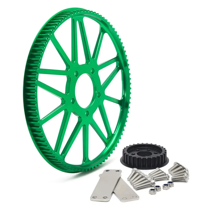 

28T Motorcycle Belt Pulley Kit with Rear Flat Fork Connection Plate for Segway X160 X260 Sur Ron Light Bee Drive System Upgrade