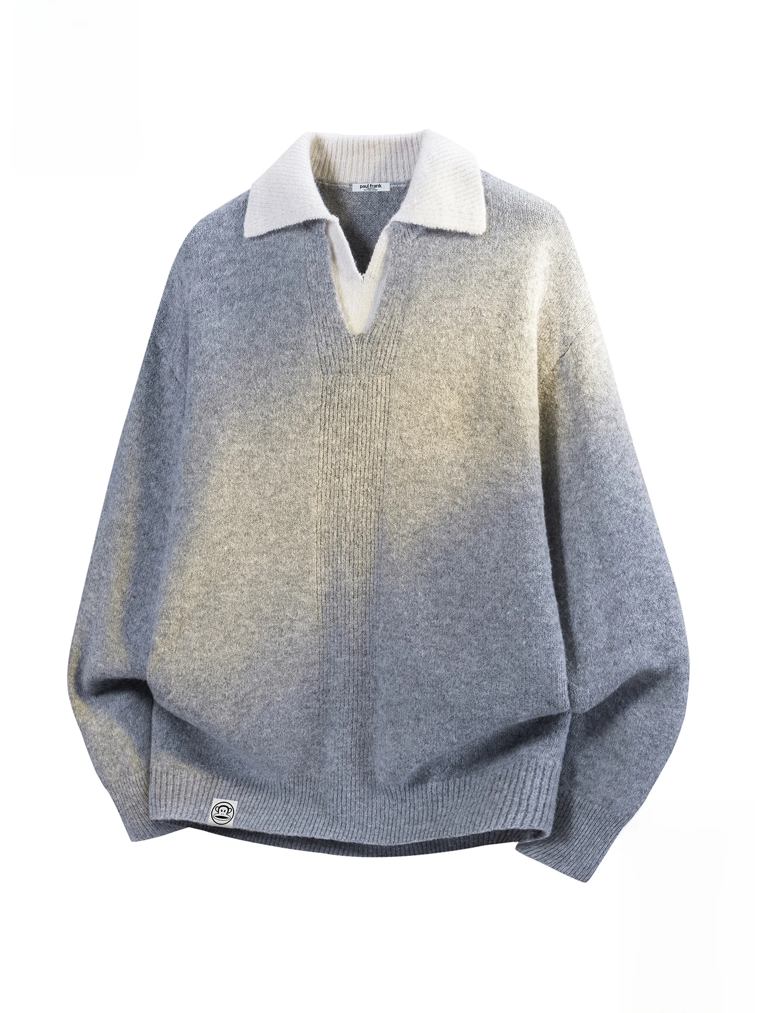 

PaulFrank Leisure Collar Knitted Sweater Men's Winter Loose Warm Color Blo Top Casual Sle Polyester Fiber Long Sve