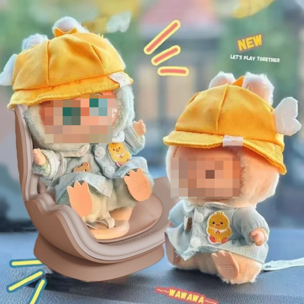 

For 15cm Labubu Dolls Accessories Cute Safety Seat Doll Sitting Party Changing Dress Game DIY Gift Toys