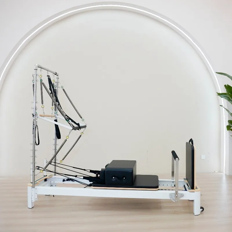 YTYIN Hot Sale Durable Commercial Home Gym Yoga Fitness Equipment Aluminum Half Tower Pilates Reformer Machine