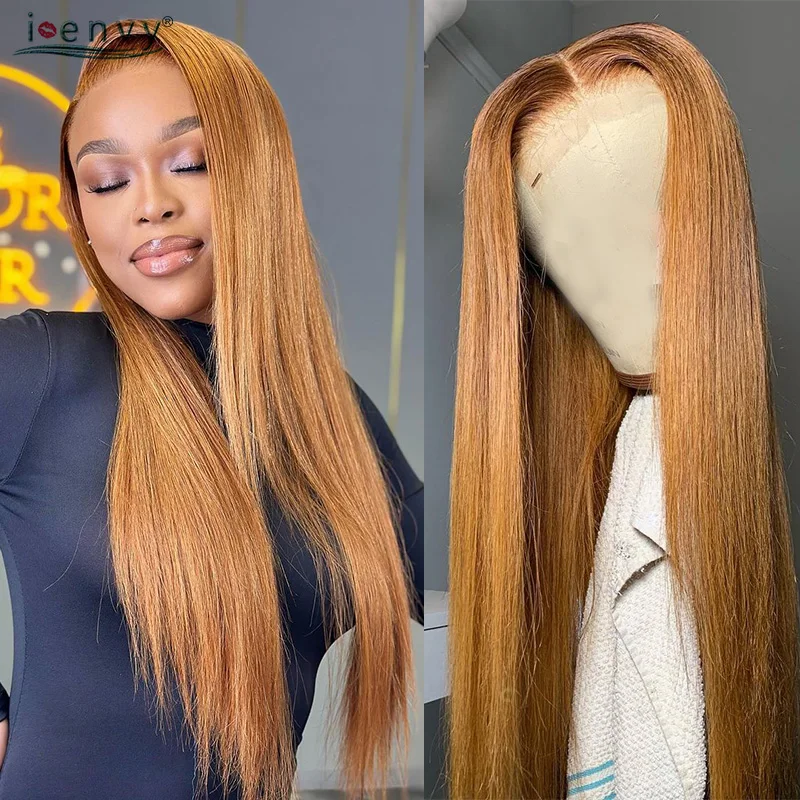 Orange Brown Lace Front Wigs Straight Hd Lace Frontal Human Hair Wigs Ginger 13X6 13X4 Colored Burgundy Lace Front Wigs Red 99J