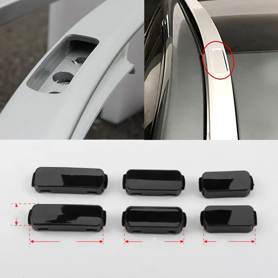 

6Pcs Car Roof Rack Cover Luggage Rack Cover Roof Rack Screws Cover Cap Fit For Land Rover Discovery Sport VPLCR0147/VPLCR0146